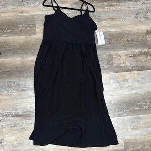 Athleta Black Maxi Dress with Spaghetti Straps